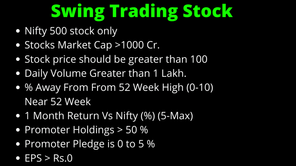 How to choose stock for swing trading in Hindi Stock selection for swing trading